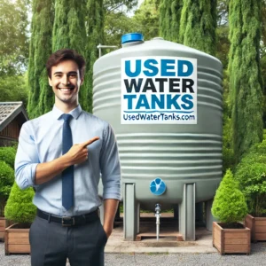satisfied customer using a fiber water tank from UsedWaterTanks.com